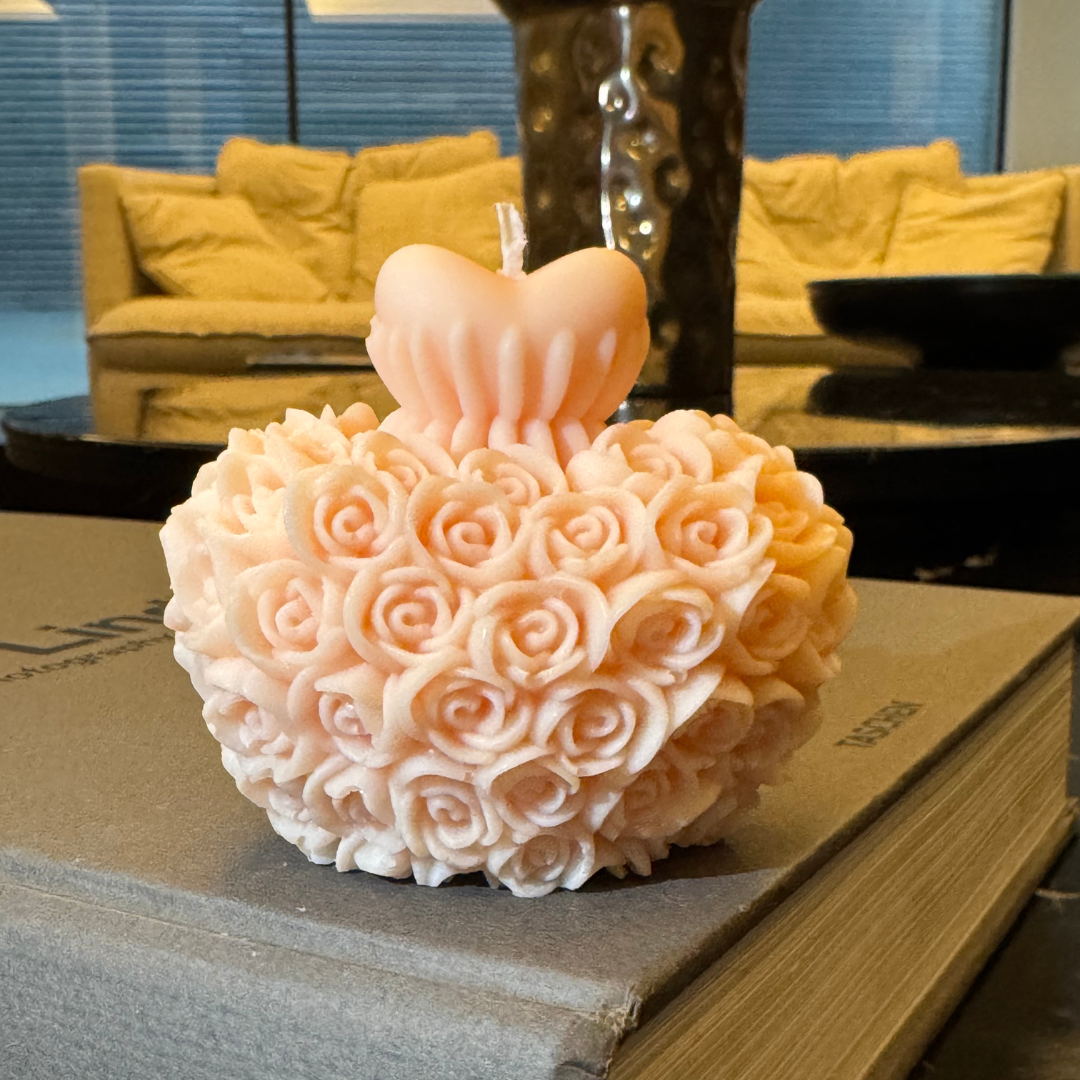 Vela Corazón de Rosas Aromática