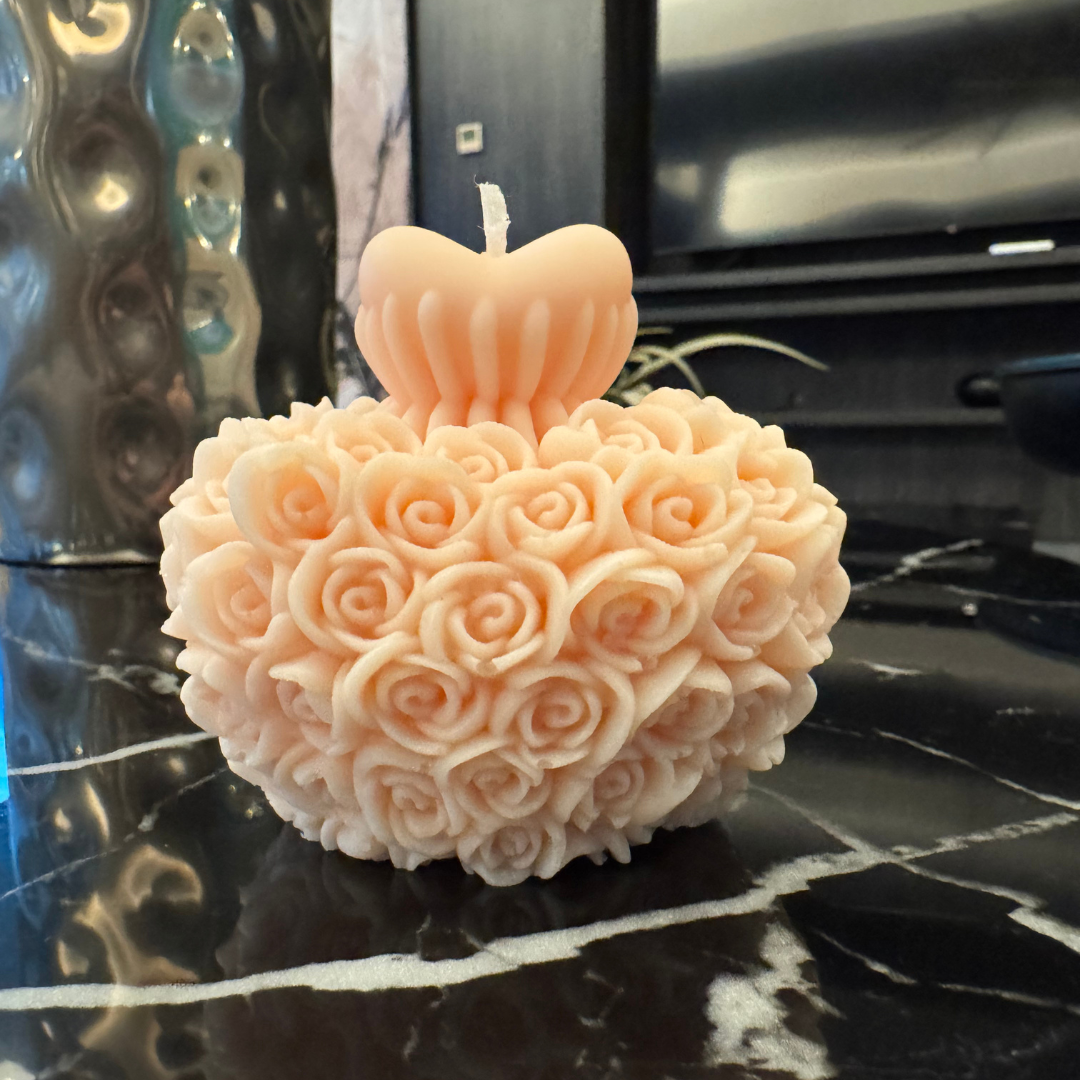Vela Corazón de Rosas Aromática