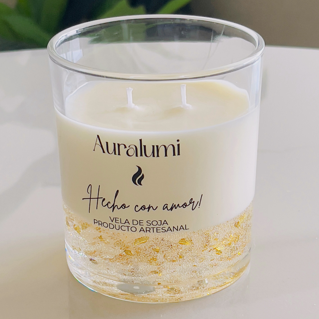 Vela Luxury Gold, Doble Mecha Aromática