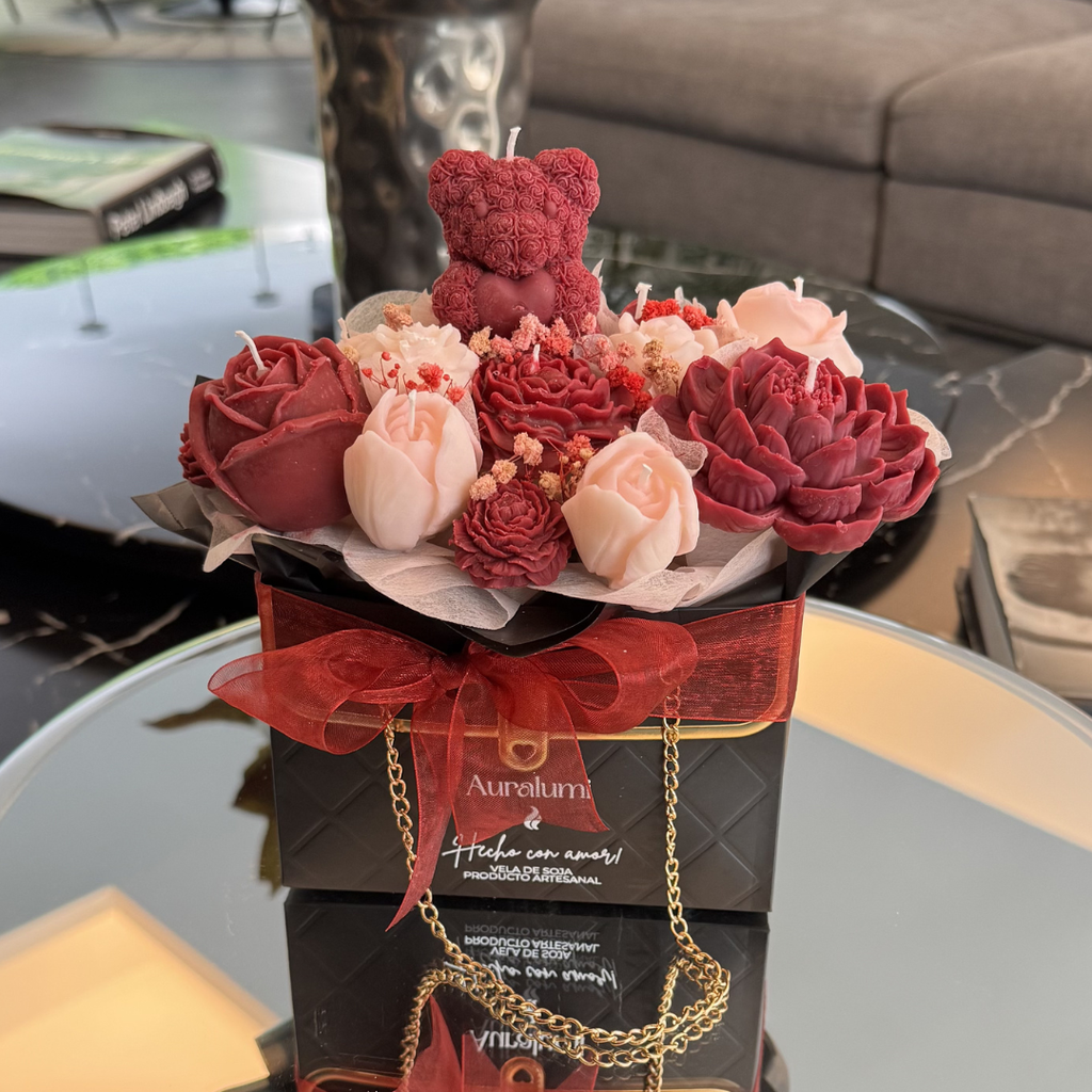 Bouquet Velas Aromáticas "Teddy Bloom"