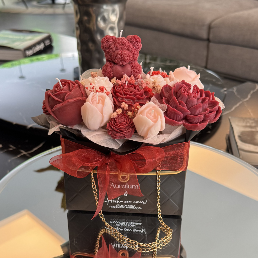 Bouquet Velas Aromáticas "Teddy Bloom"