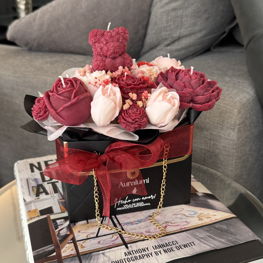 Bouquet Velas Aromáticas "Teddy Bloom"