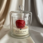 Vela Rosa Eterna Recipiente Campana