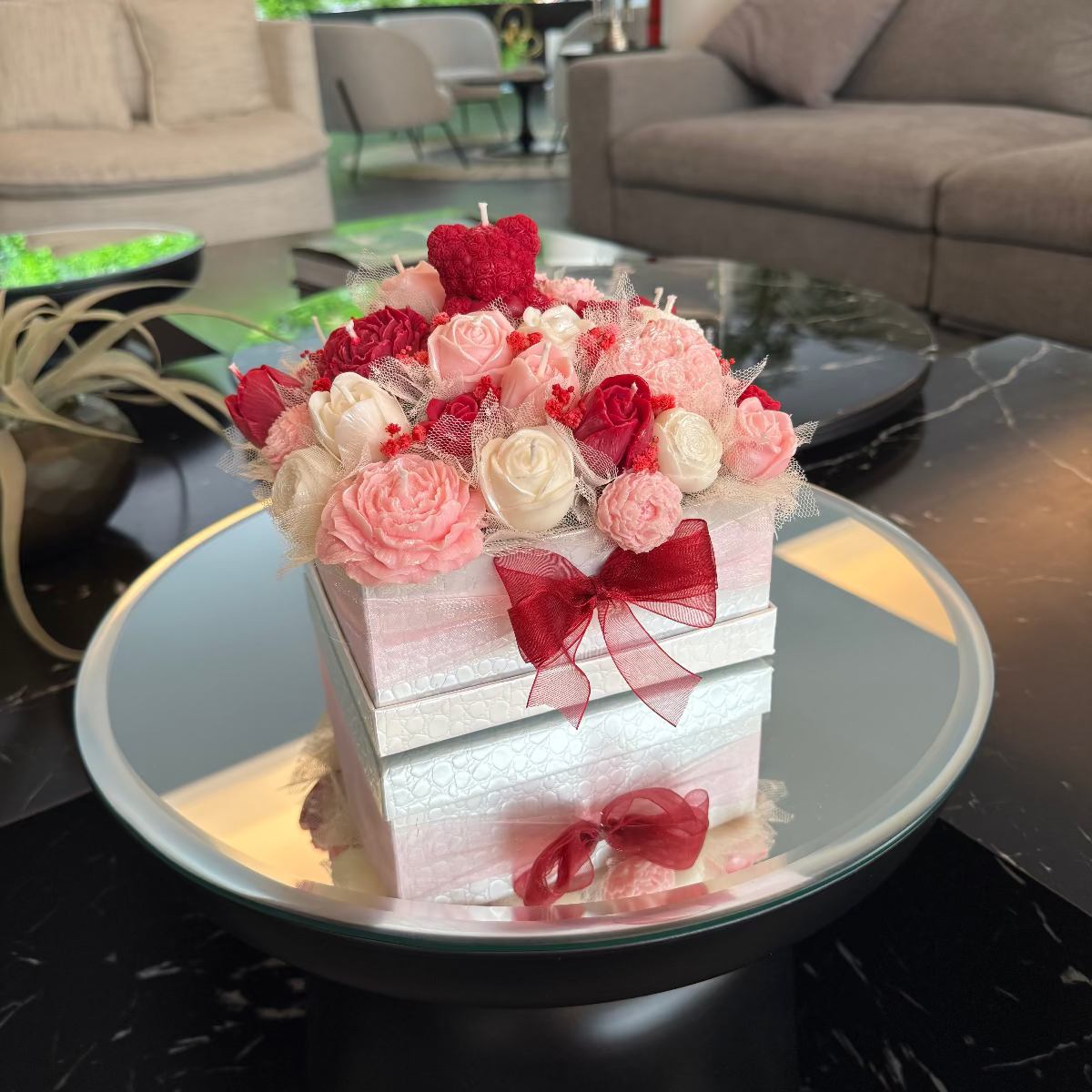 Bouquet Cuadrado de Velas Aromáticas "Blossom"