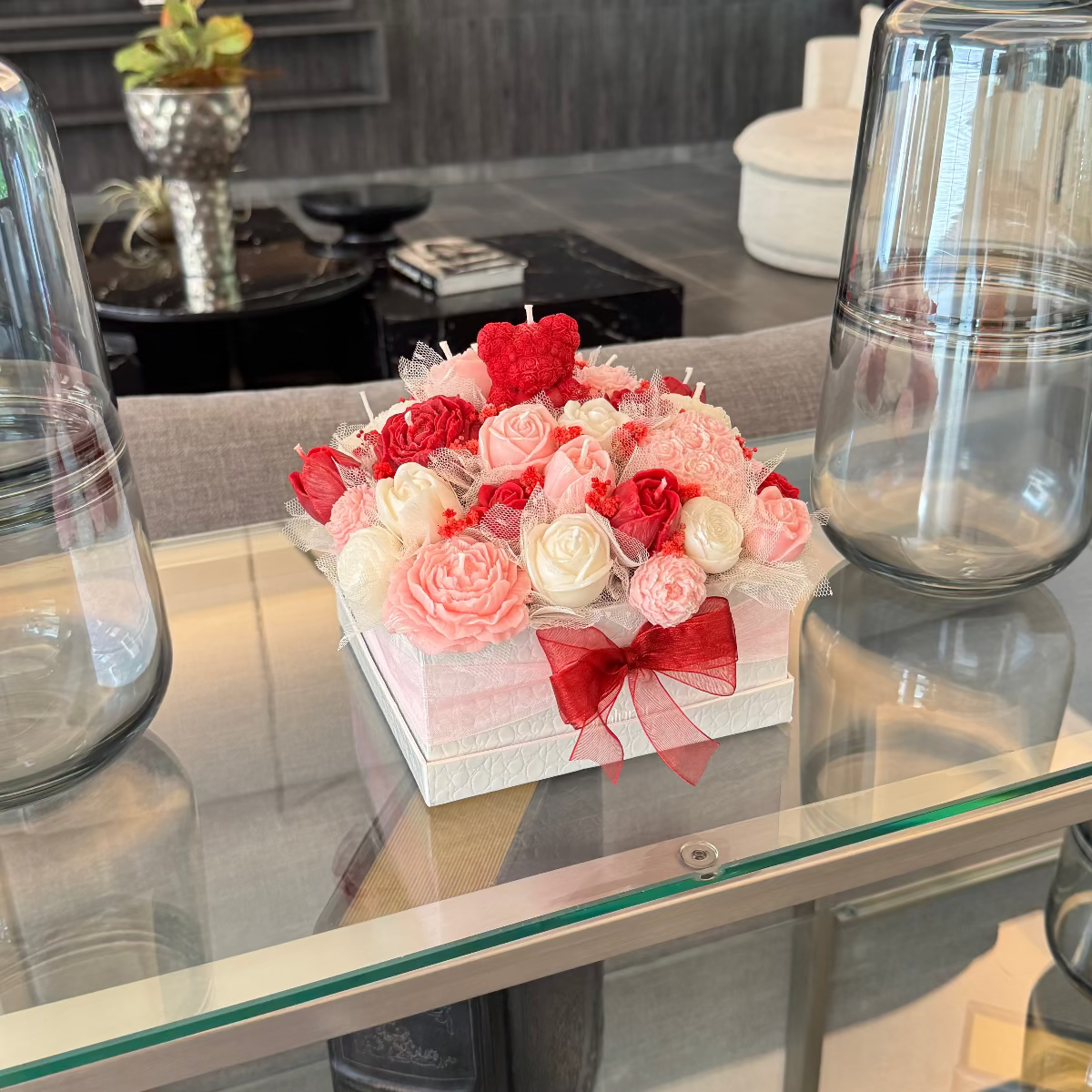 Bouquet Cuadrado de Velas Aromáticas "Blossom"