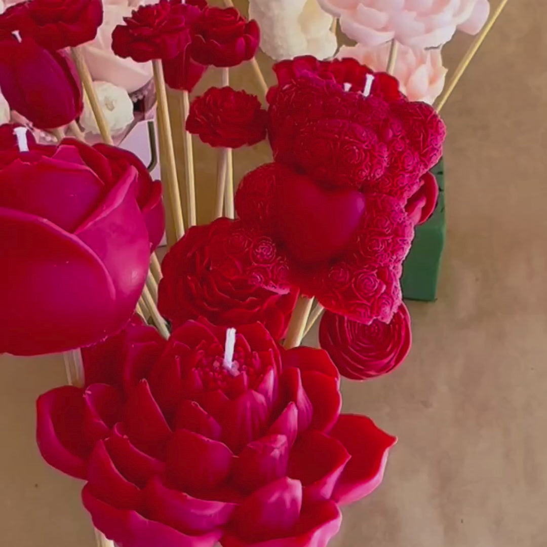 Bouquet Velas Aromáticas "Rouge passion"